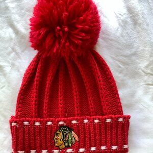 Blackhawks Pompom Hat